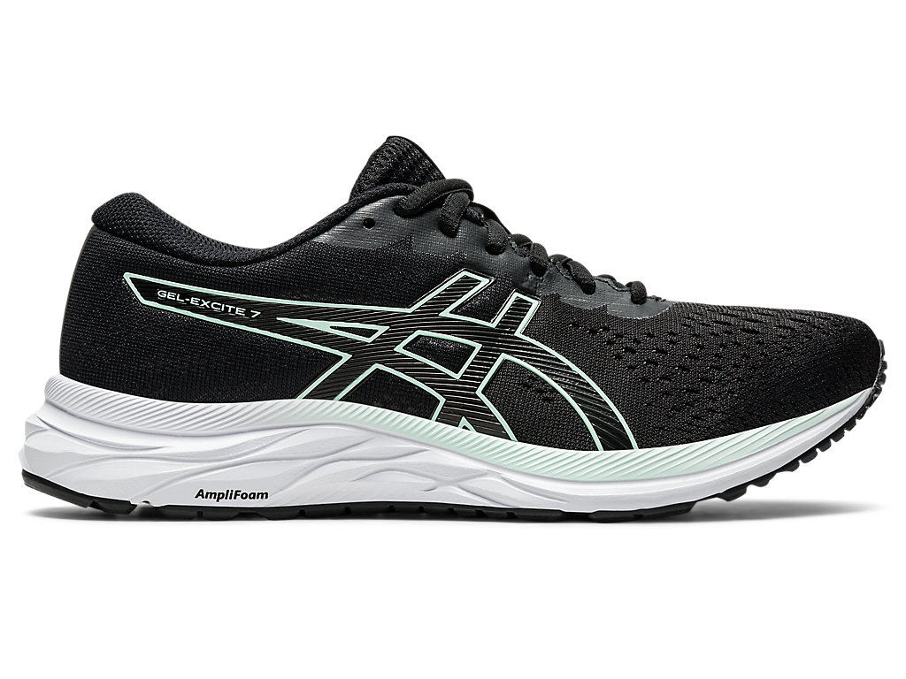 Women's Asics Gel-Excite 7 Walking Shoes Black / Mint | 2719-OFISB