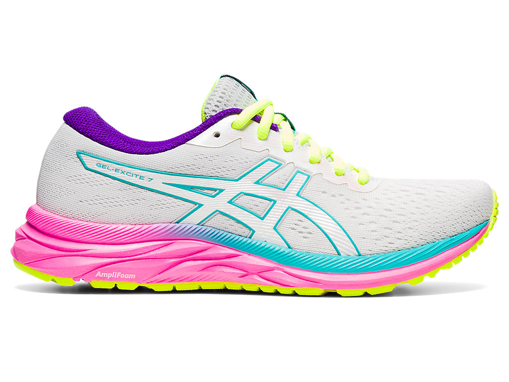 Women's Asics Gel-Excite 7 Walking Shoes White | 7465-YPEAF