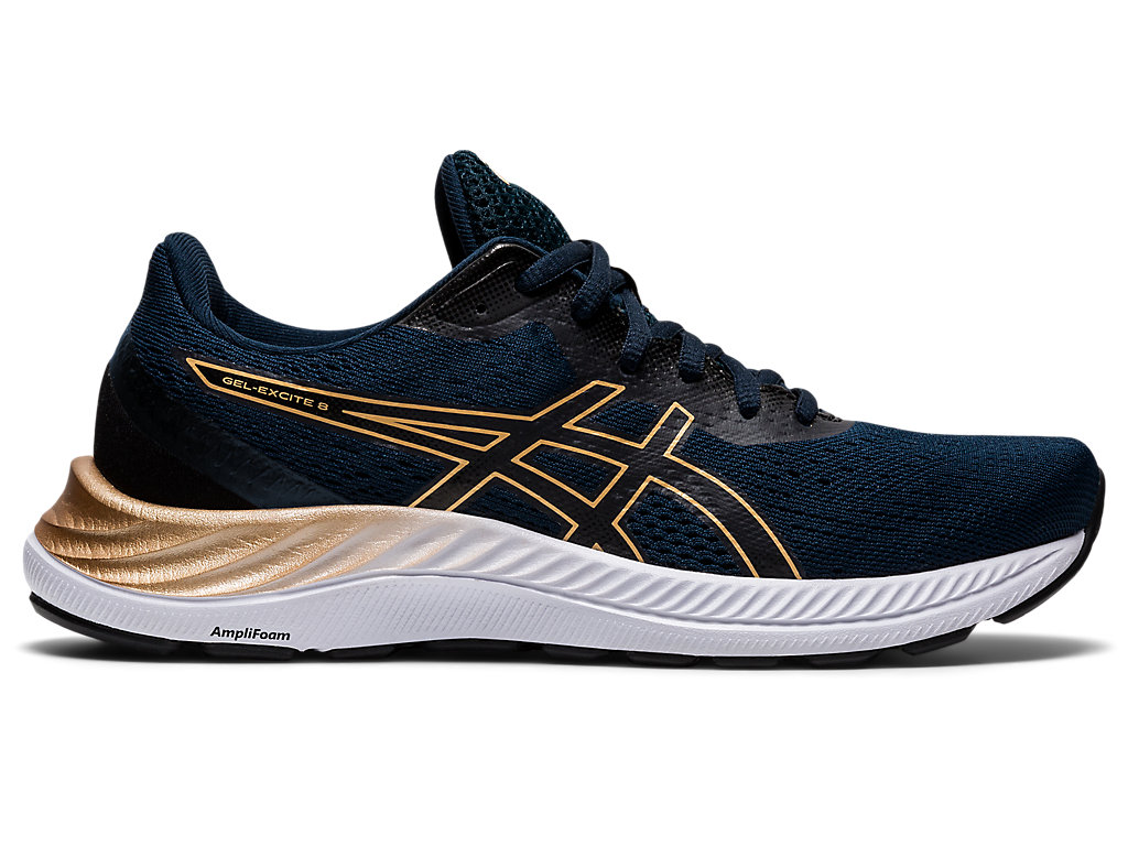 Women's Asics Gel-Excite 8 (D) Walking Shoes Blue | 8745-RKUXW