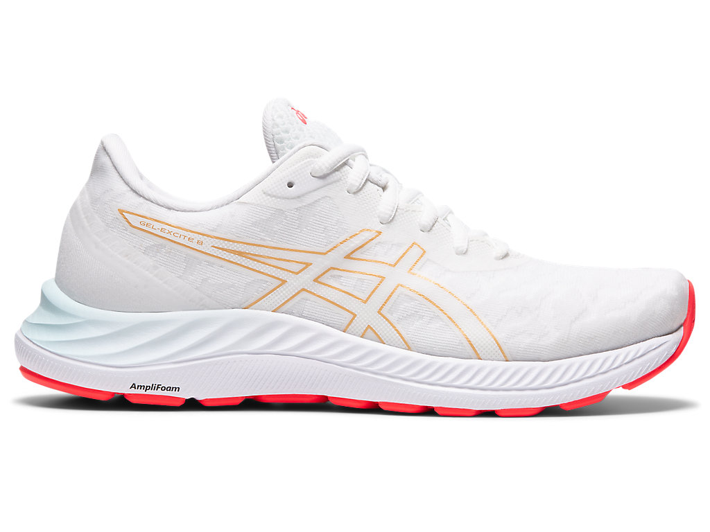 Women's Asics Gel-Excite 8 Walking Shoes White | 0135-DROPL