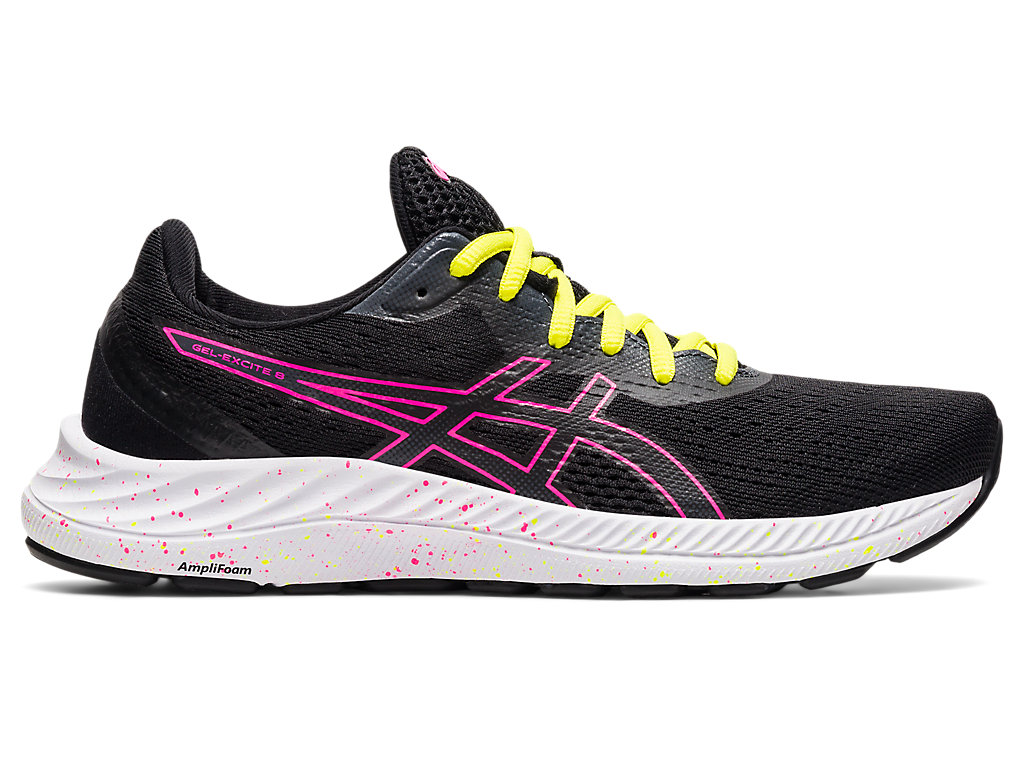 Women's Asics Gel-Excite 8 Walking Shoes Black / Pink | 5739-WQZRM