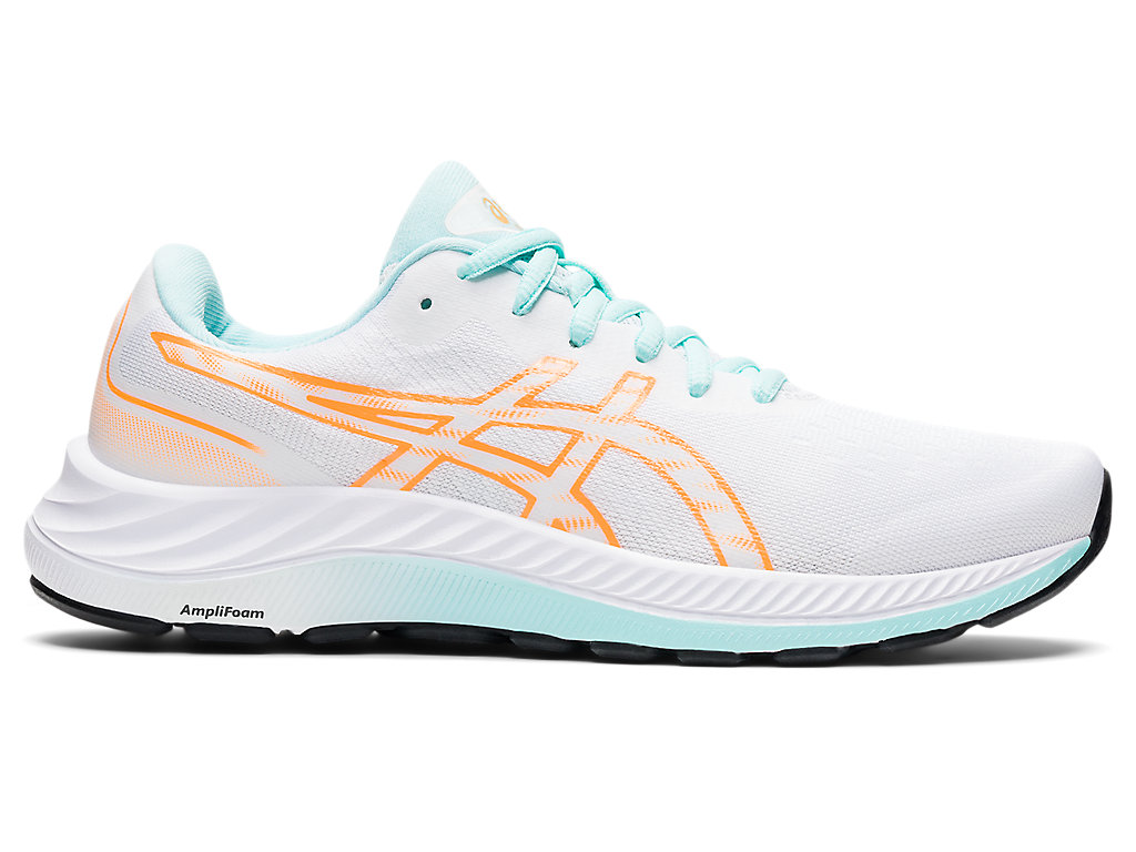 Women's Asics Gel-Excite 9 Walking Shoes White / Orange | 3724-DAIWZ