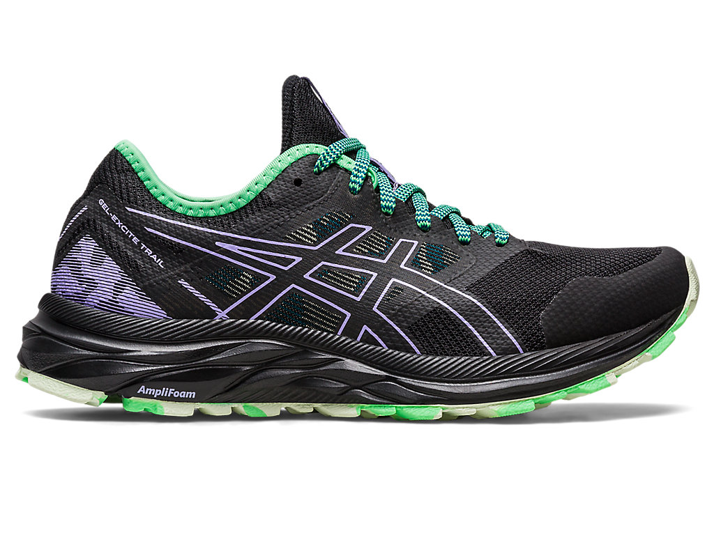 Women's Asics Gel-Excite Trail Trail Running Shoes Black / Purple | 9871-SJVNP