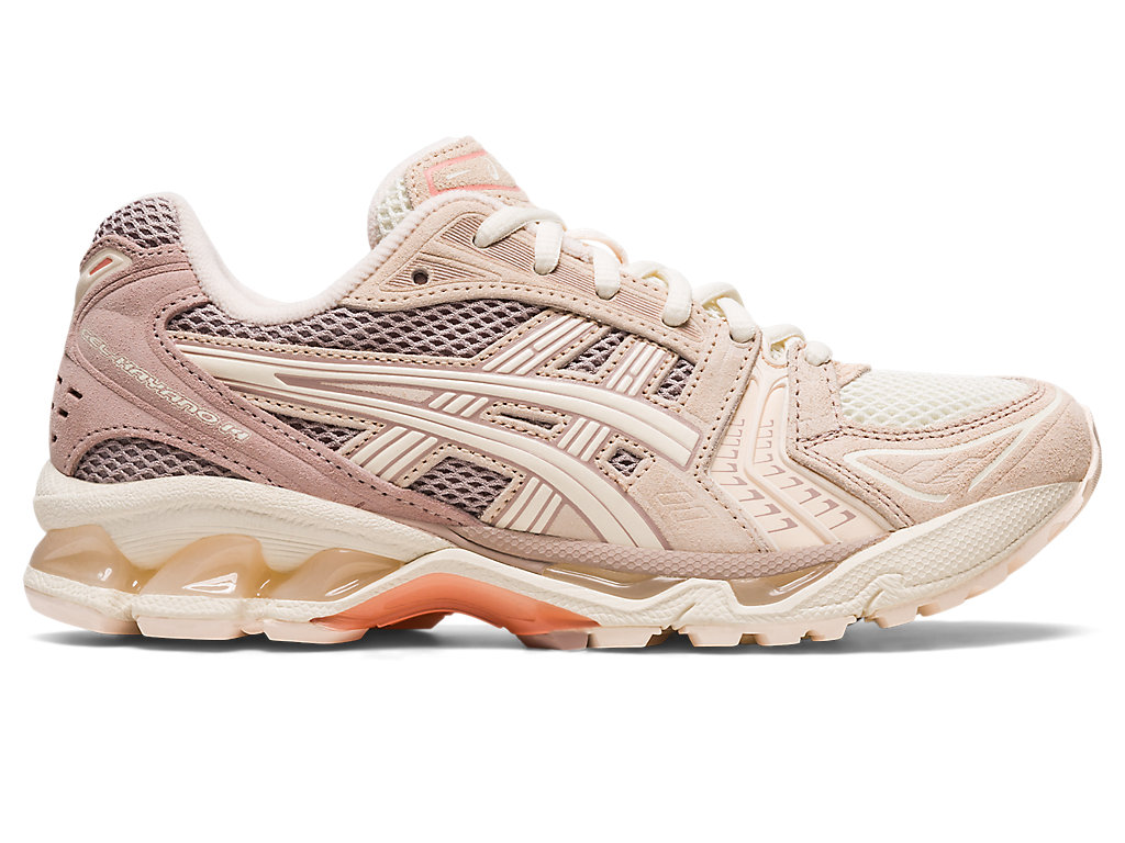 Women's Asics Gel-Kayano 14 Sneakers White Coral / Cream | 6320-SVMAC