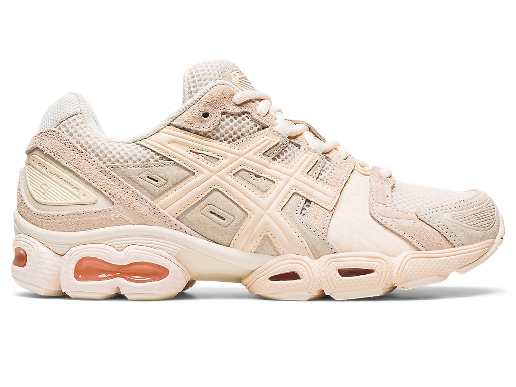 Women's Asics Gel-Nimbus 9 Sneakers Beige / White Coral | 8063-GPIJZ