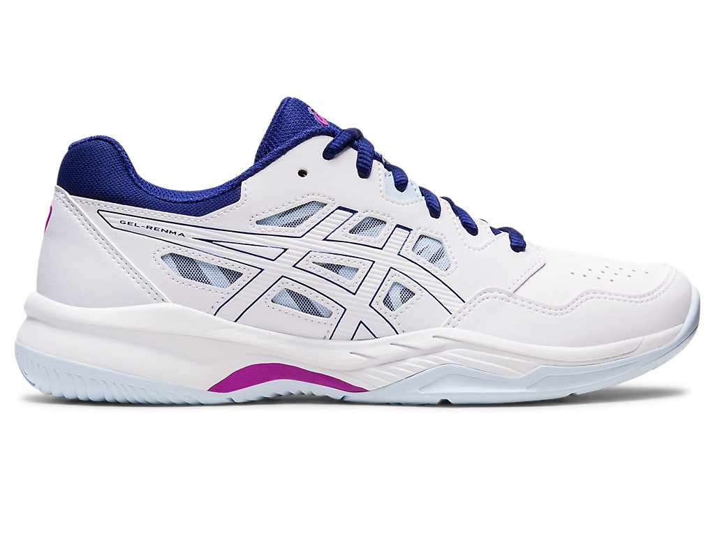 Women's Asics Gel-Renma Indoor Shoes White / Blue | 4159-BXEON