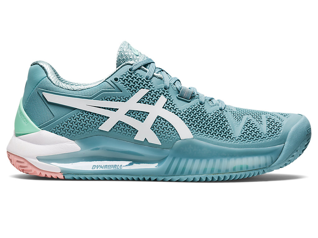 Women's Asics Gel-Resolution 8 Clay Tennis Shoes Blue / White | 2915-GPKHT