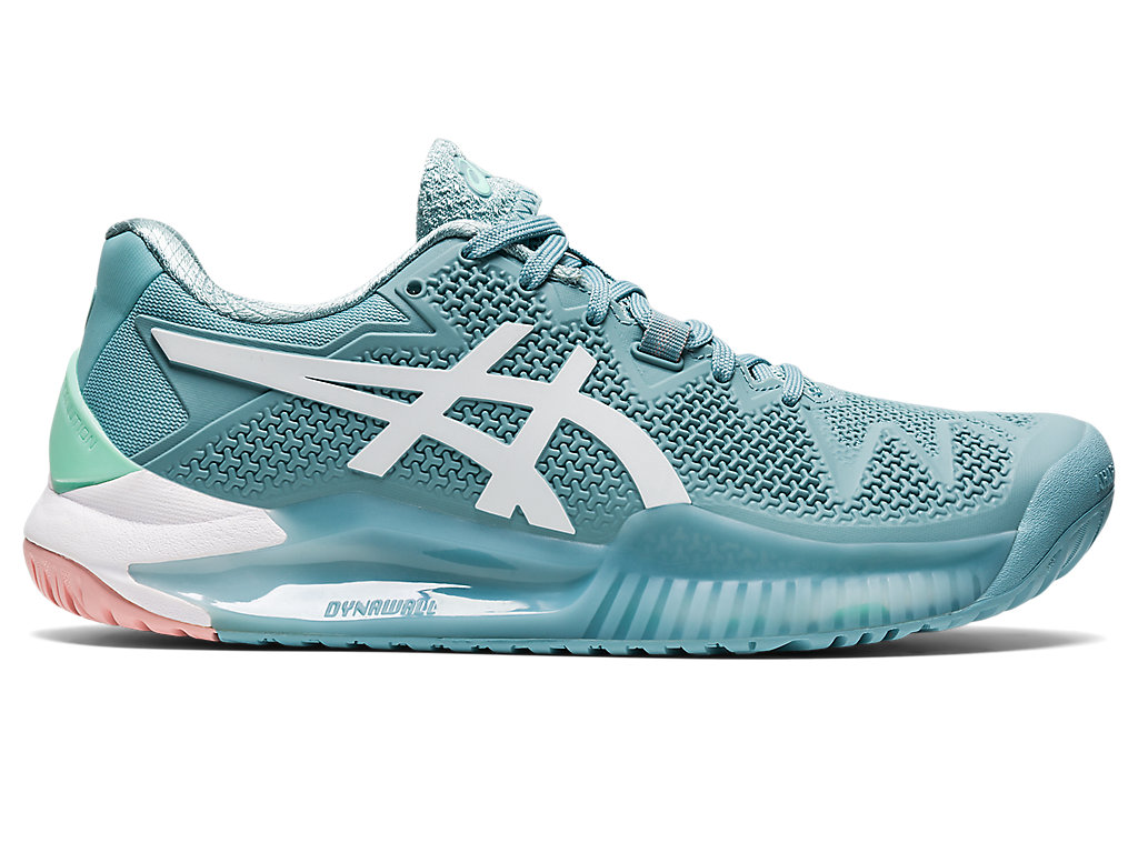 Women's Asics Gel-Resolution 8 Tennis Shoes Blue / White | 1283-RYQOM