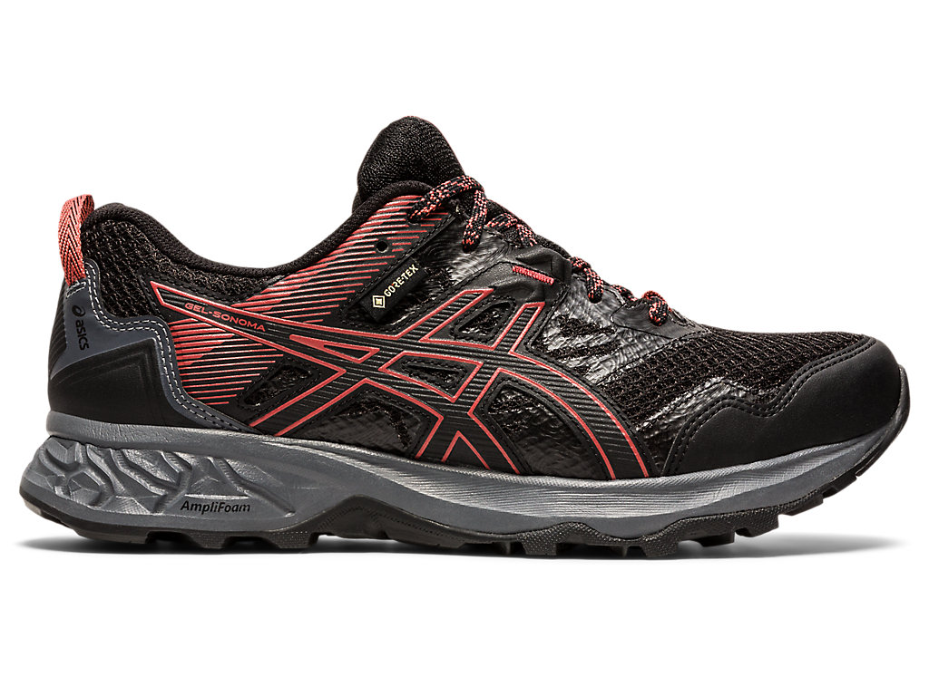 Women's Asics Gel-Sonoma 5 G-Tx Trail Running Shoes Black / Rose | 7521-ANRXZ