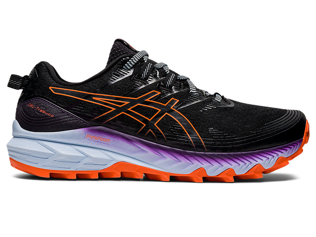 Women's Asics Gel-Trabuco 10 Trail Running Shoes Black / Orange | 7493-HOZID