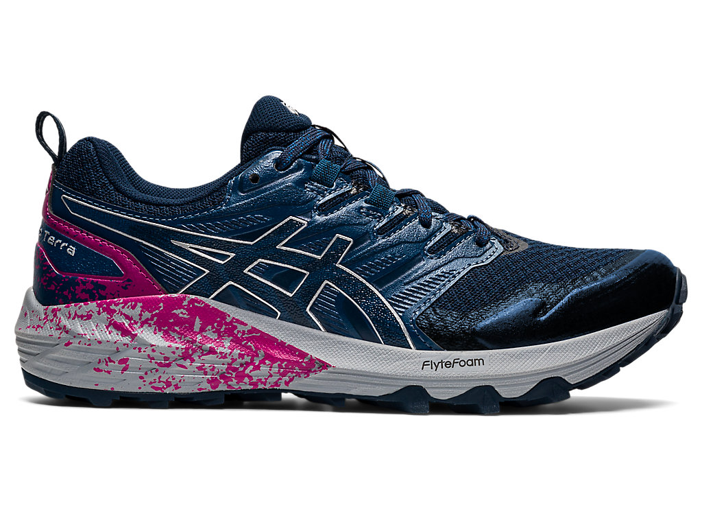 Women's Asics Gel-Trabuco Terra Trail Running Shoes Blue / Silver | 5809-TZCPA