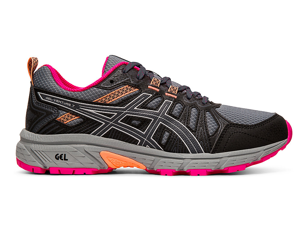 Women's Asics Gel-Venture 7 Trail Running Shoes Grey / Silver | 0983-RYXHM