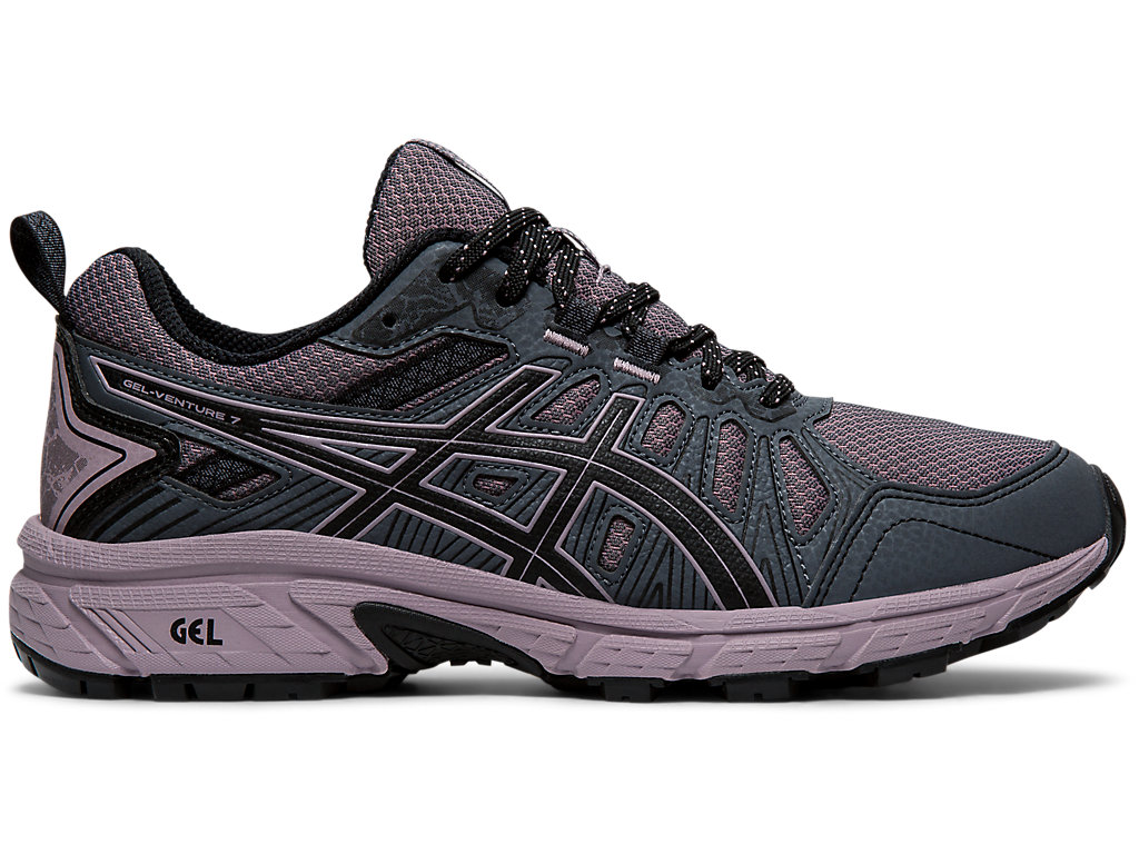 Women's Asics Gel-Venture 7 Trail Running Shoes Grey / Purple Pink | 6385-XYPGC