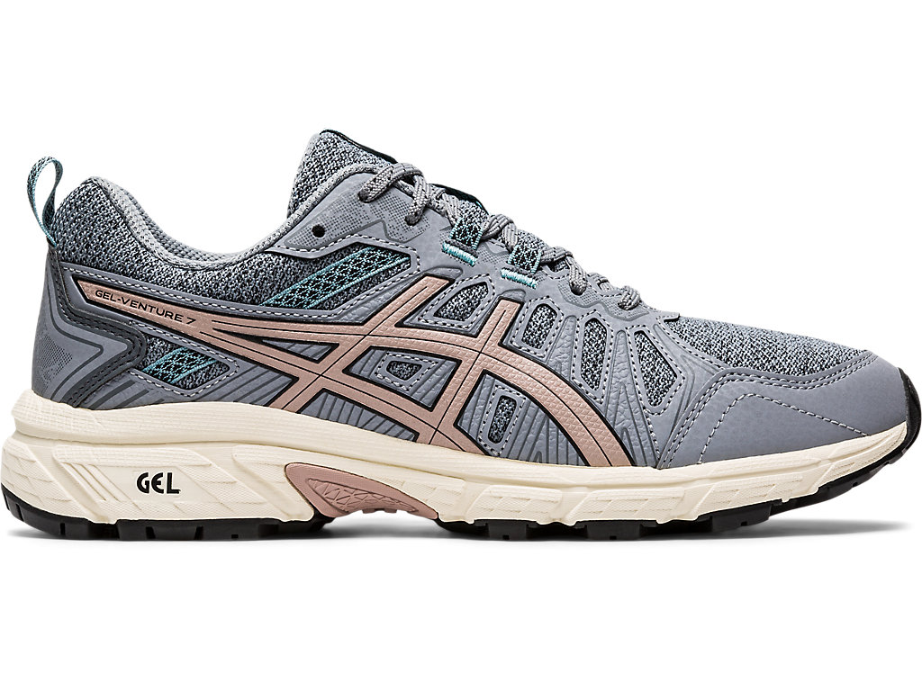 Women's Asics Gel-Venture 7 Trail Running Shoes Grey | 8610-QVBWT