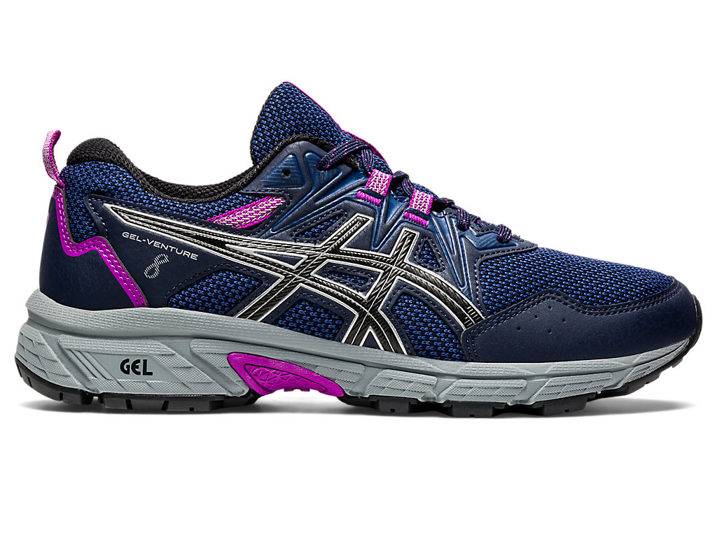 Women's Asics Gel-Venture 8 (D) Trail Running Shoes Silver | 7684-NKTGM