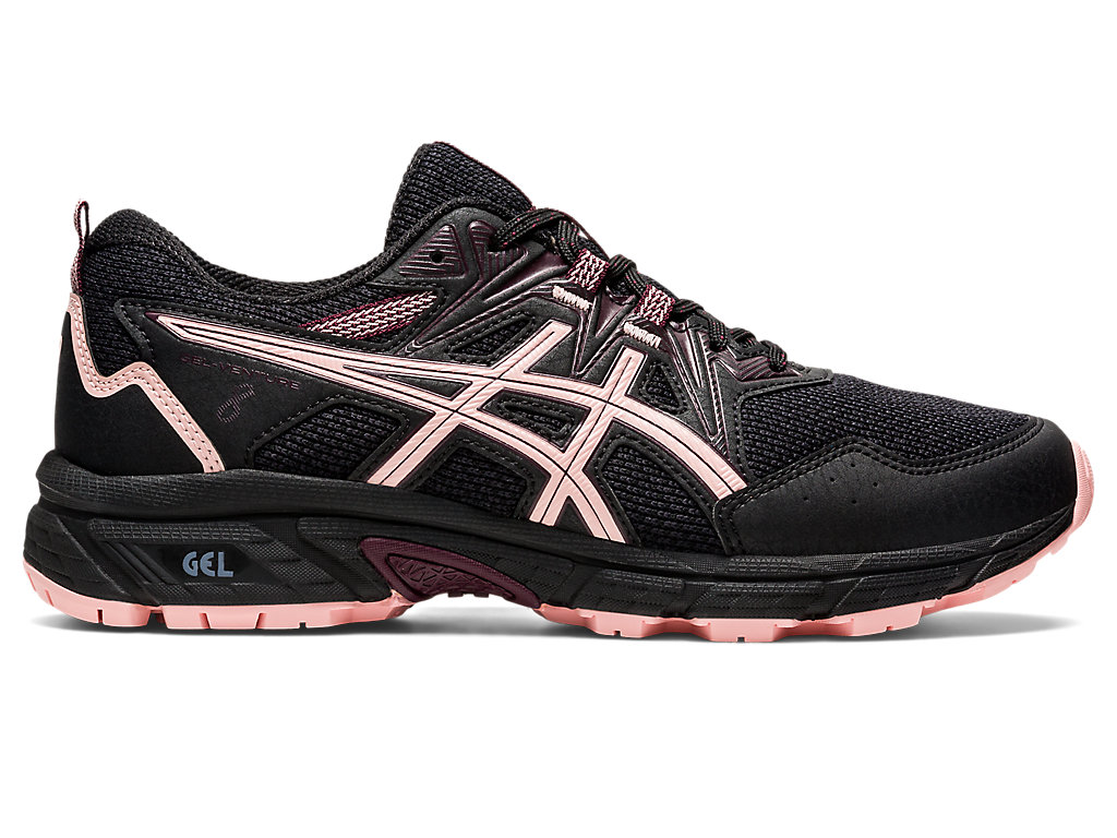 Women's Asics Gel-Venture 8 Trail Running Shoes Black / Rose | 1562-NVLDT