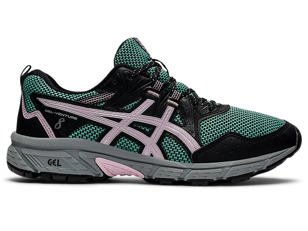 Women's Asics Gel-Venture 8 Trail Running Shoes Olive / Rose | 2301-VWNKY