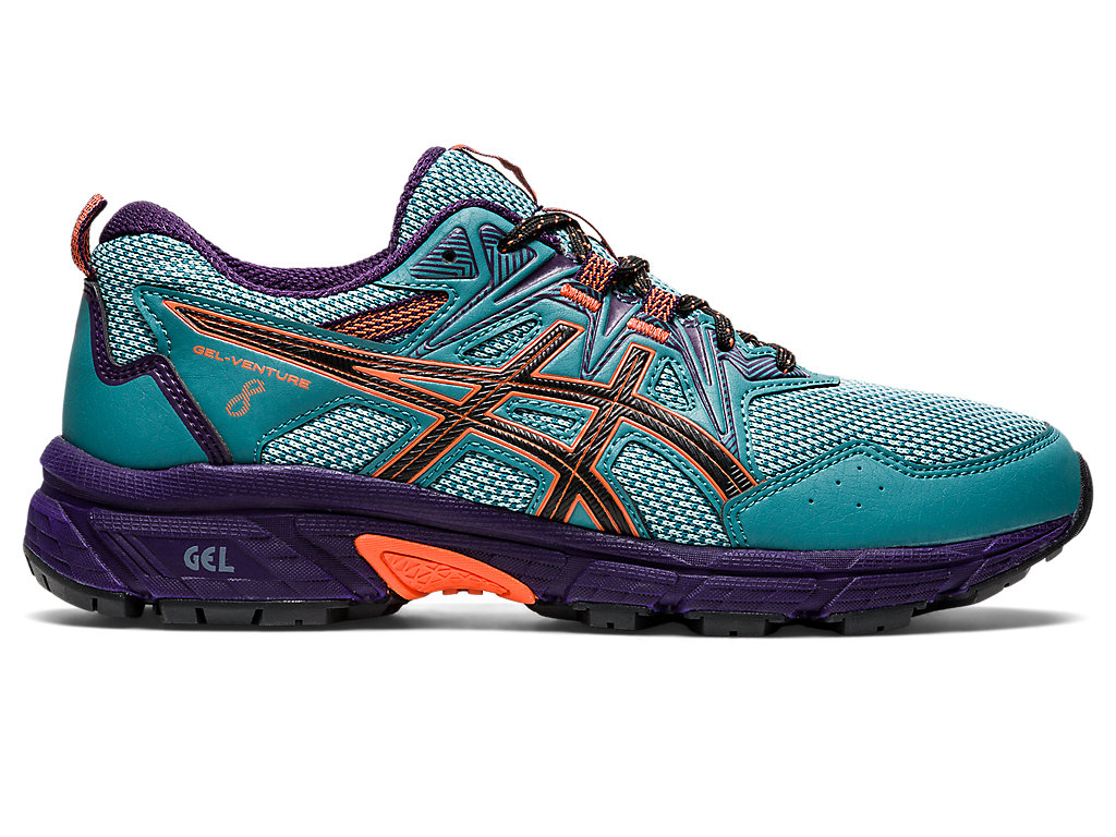 Women's Asics Gel-Venture 8 Trail Running Shoes Deep Green / Orange | 6714-MIUDJ