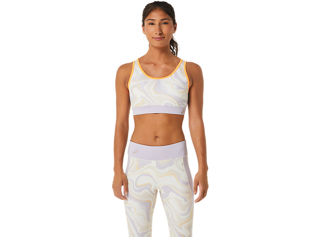 Women's Asics Graphic Sports Bra Purple | 3295-WVUJK