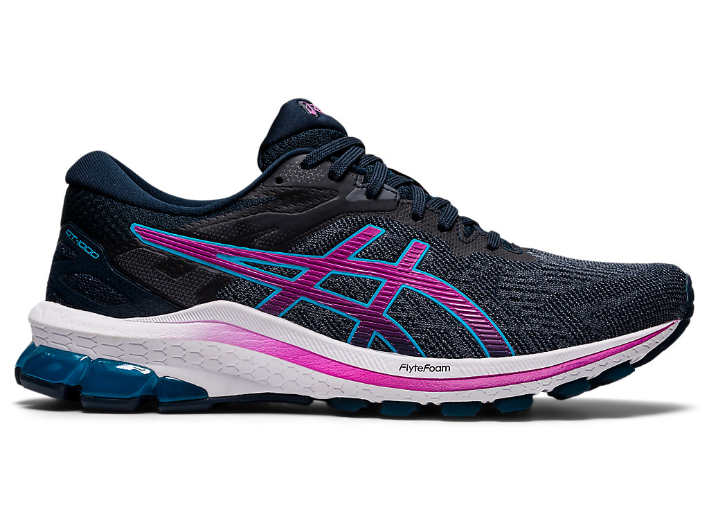 Women's Asics Gt-1000 10 (D) Walking Shoes Blue / Purple | 4037-WEUTJ