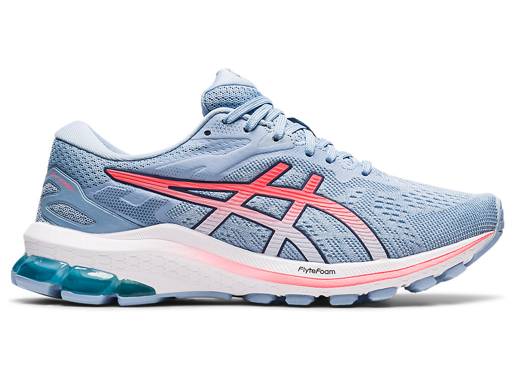 Women's Asics Gt-1000 10 Walking Shoes Blue / Coral | 0134-WVTMS