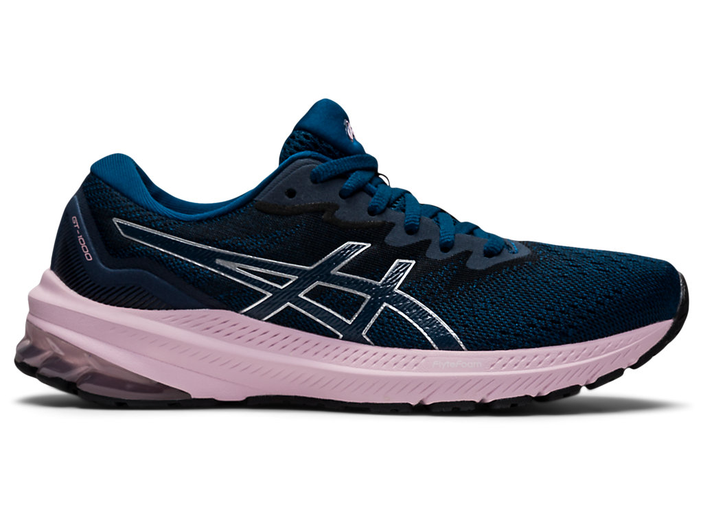 Women's Asics Gt-1000 11 Walking Shoes Blue / Rose | 3602-WYSJO