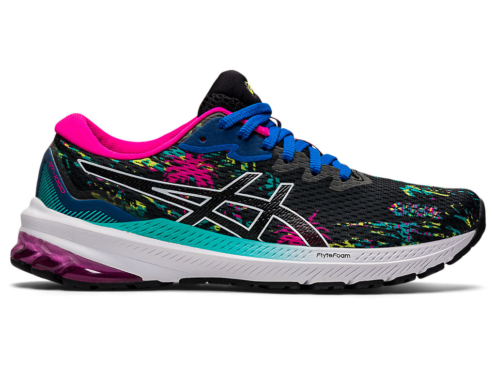 Women's Asics Gt-1000 11 Walking Shoes Black / Pink | 3691-WXFNS