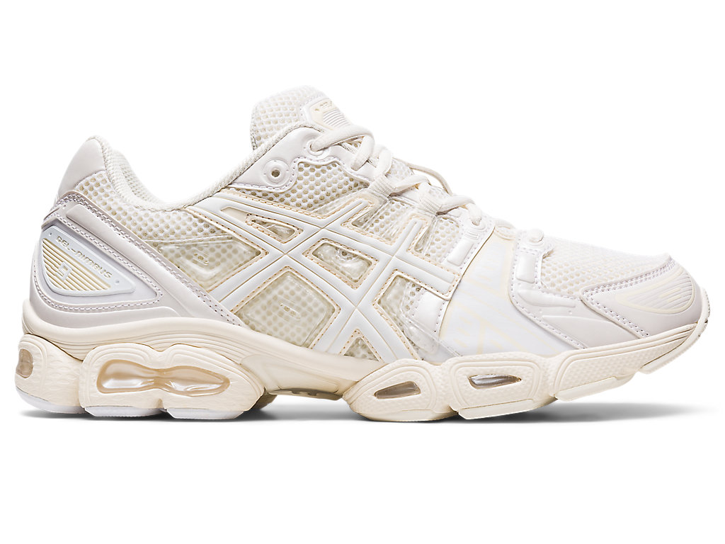 Women's Asics Jessica Gonsalves Gel-Nimbus 9 Sneakers Cream / White | 9682-RHDLU