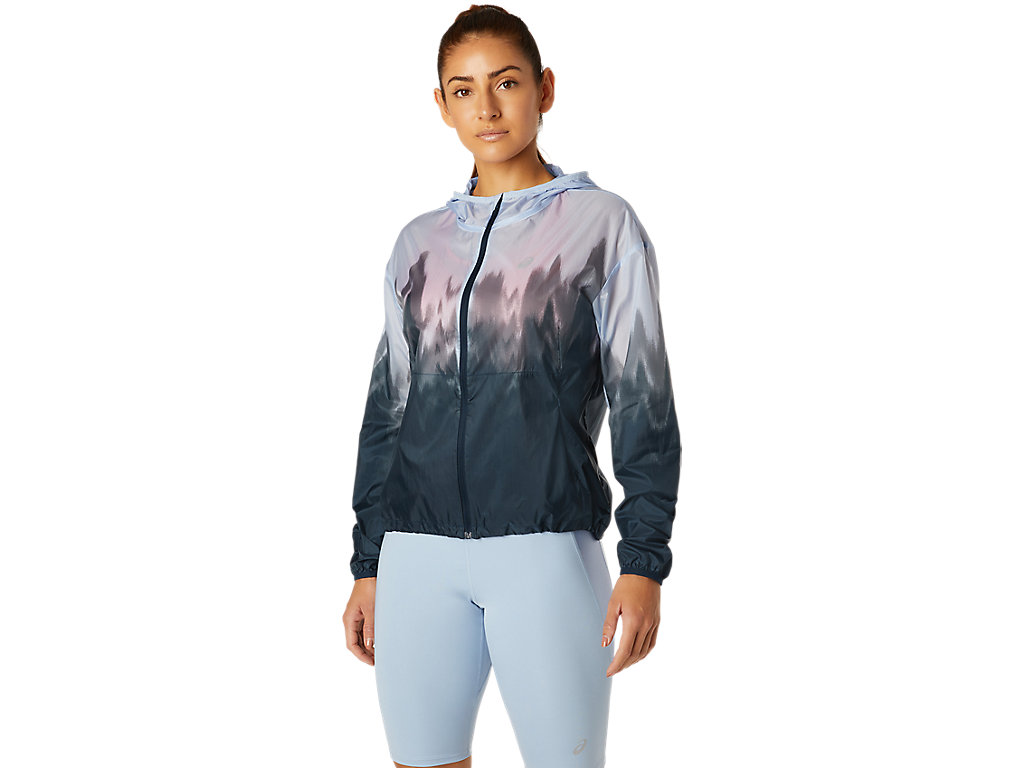 Women's Asics Kasane Graphic Lite Jackets White | 1786-QAIBX