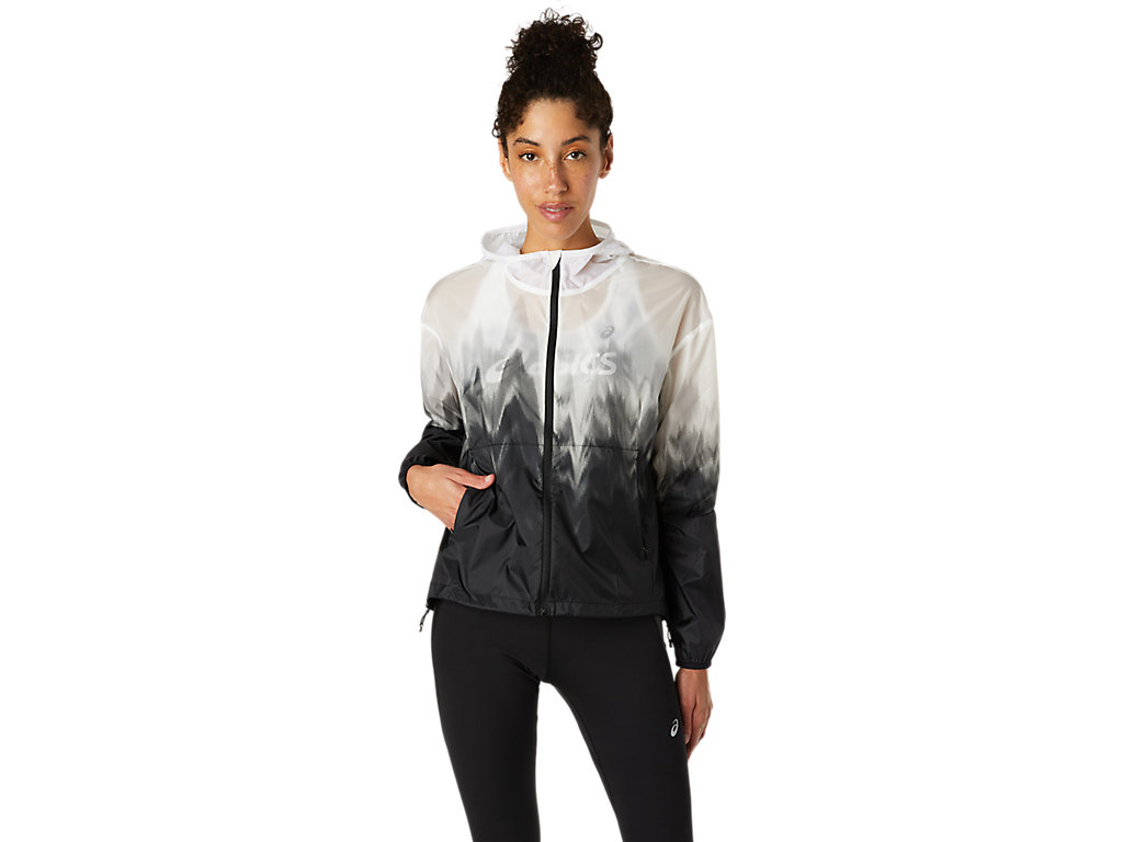 Women's Asics Kasane Graphic Lite Jackets White | 3608-DZSYM