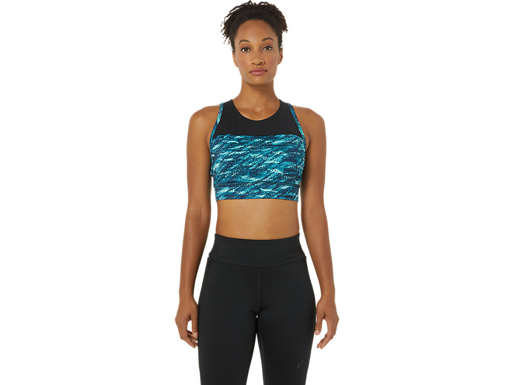 Women's Asics Kate Strappy Sports Bra Navy / Multicolor | 9701-LOKHT