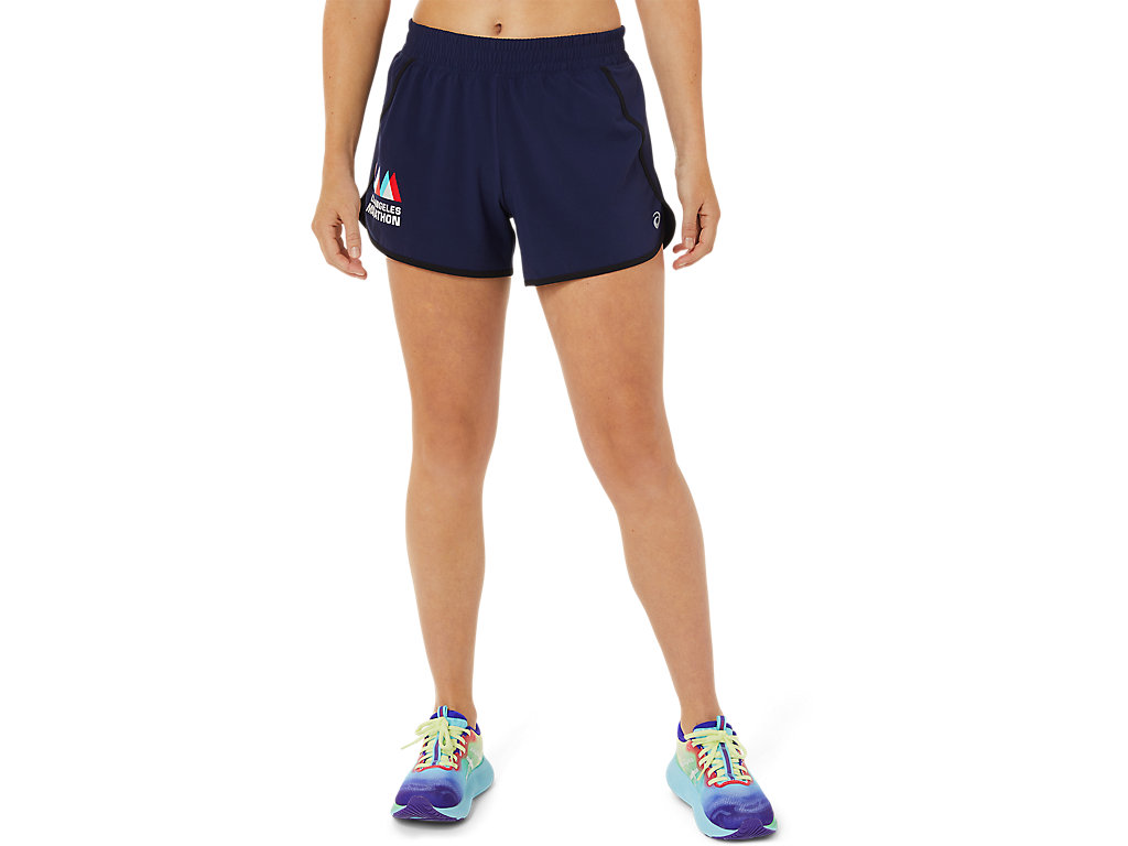 Women's Asics Lam Fietro 4in Pants Navy | 6437-PCZMV