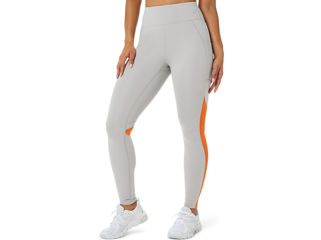 Women's Asics Mesh Block Leggings Grey | 6872-YMGCK