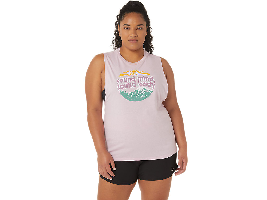 Women's Asics Mountain Muscle Tank T Shirts Rose | 0243-LIXKS