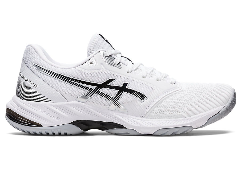 Women's Asics Netburner Ballistic Ff 3 Volleyball Shoes White / Black | 3827-OBZKS