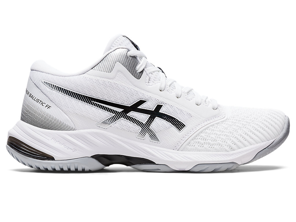 Women's Asics Netburner Ballistic Ff Mt 3 Volleyball Shoes White / Black | 7690-LHMQG