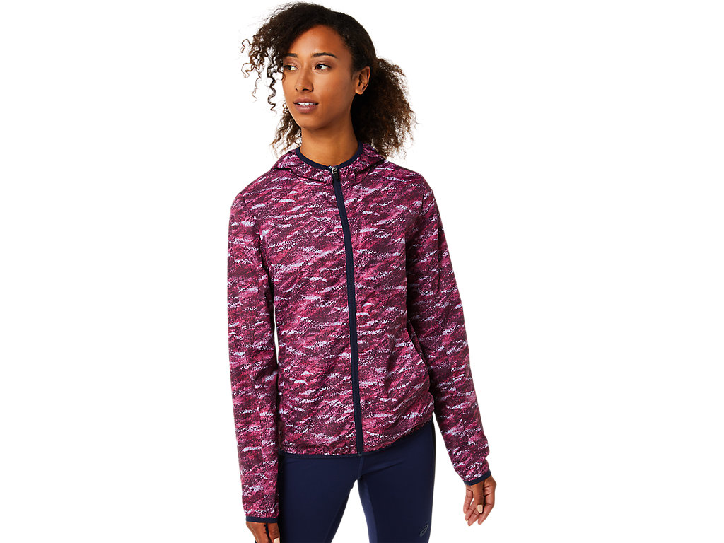 Women's Asics Packable Jackets Navy | 5063-VYUIM