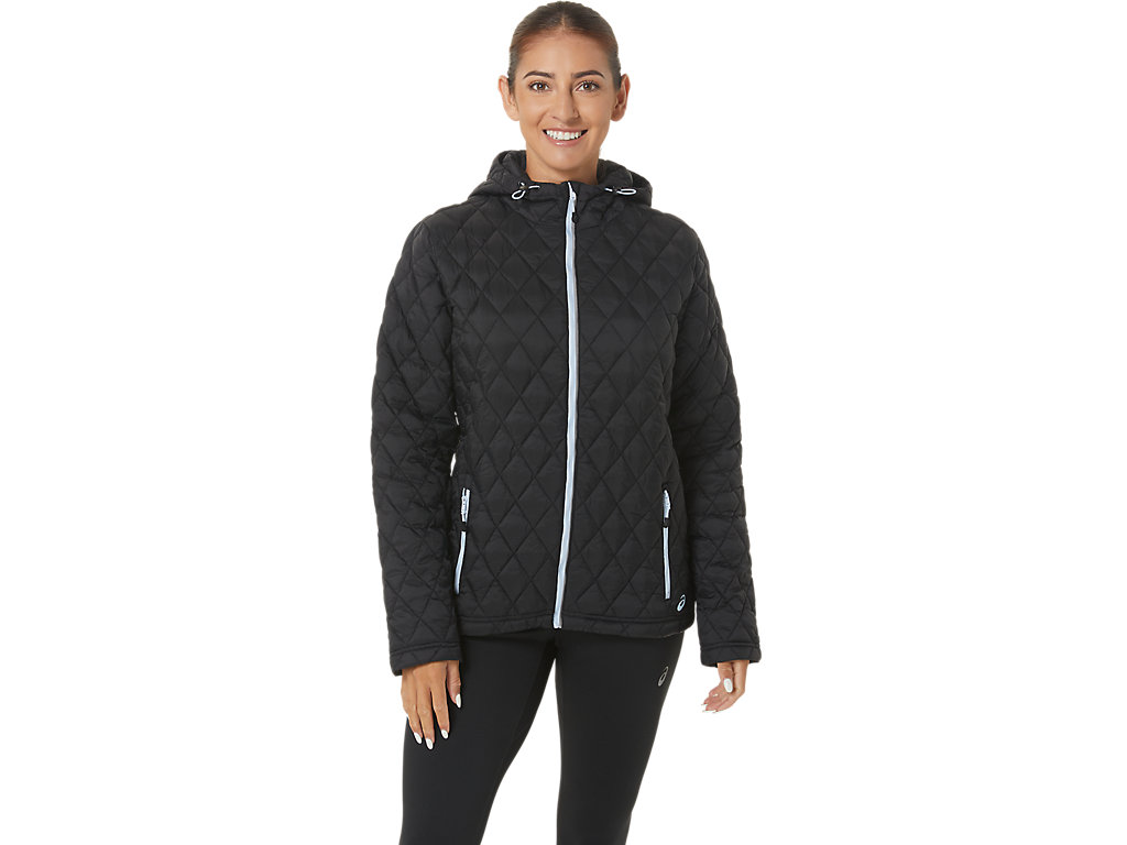 Women's Asics Performance Insulated Jackets Black / Blue | 8246-CFWVY