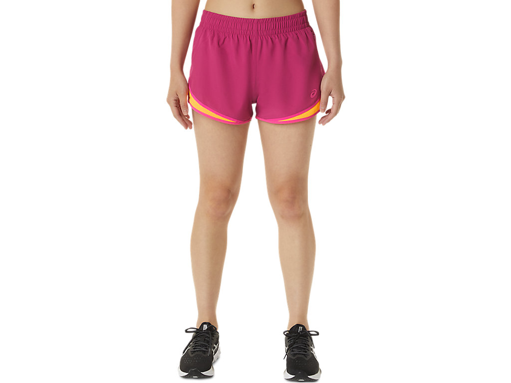 Women's Asics Pr Lyte 2.5in Run Pants Fuchsia Red | 2631-MFOKA