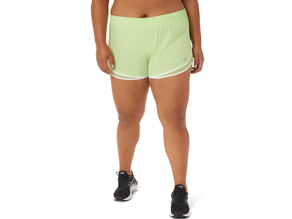 Women's Asics Pr Lyte 2.5in Run Pants Light Green / White | 5267-ENBKM