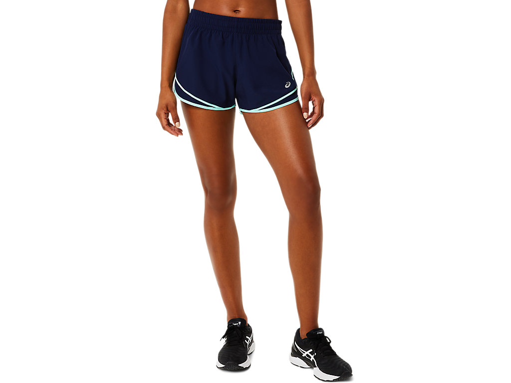 Women's Asics Pr Lyte 2.5in Run Pants Navy | 7481-UJPXQ