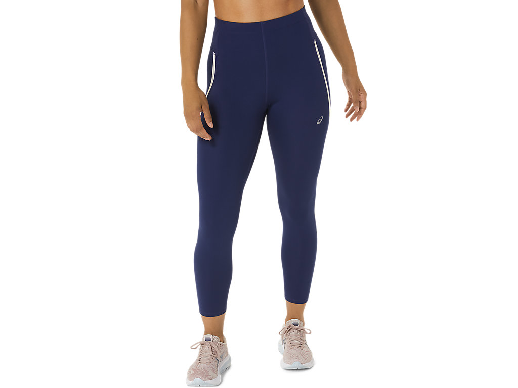 Women's Asics Race High Waist Leggings Indigo Blue | 1798-WBDTA