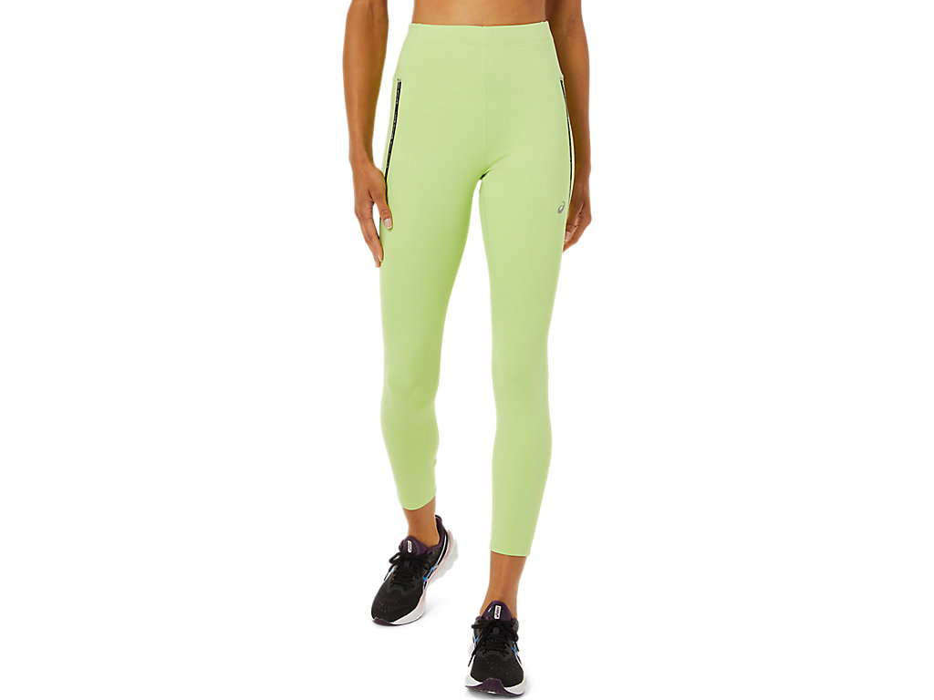 Women's Asics Race High Waist Leggings Light Green | 5179-BEWDI