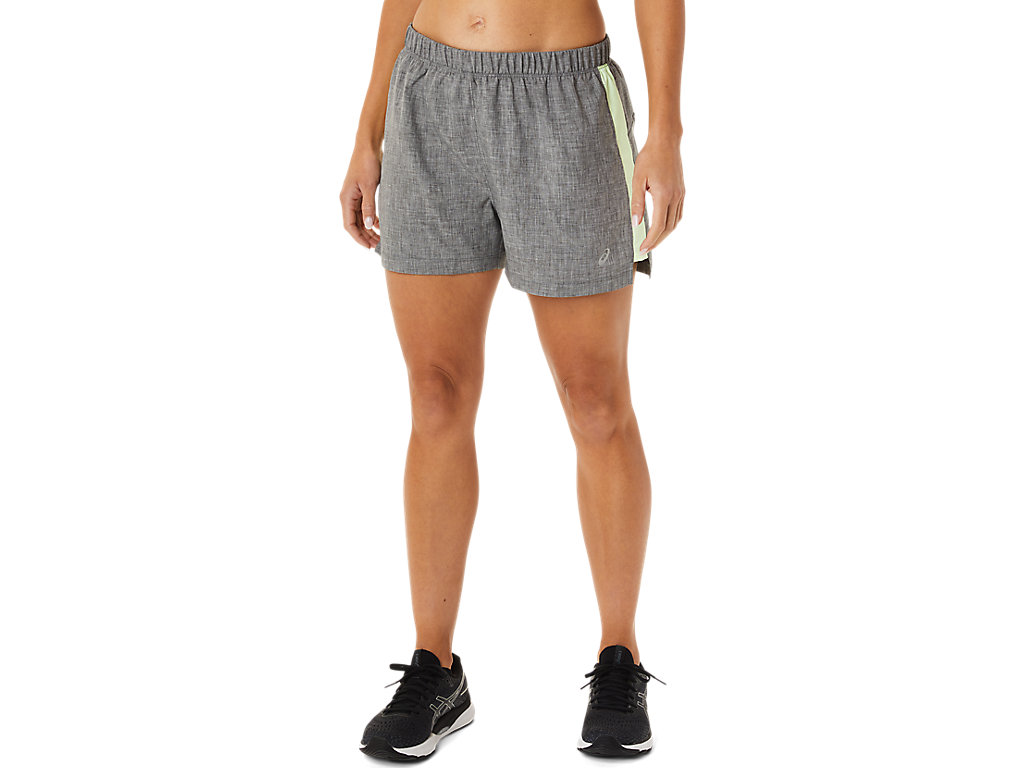 Women's Asics Ready-Set 3in Pants Dark Grey / Yellow | 2746-SXHEC