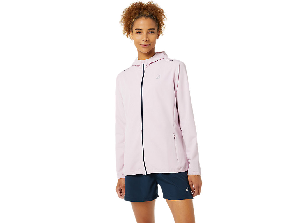 Women's Asics Ready-Set Jackets Rose / Blue | 0456-BAEVG