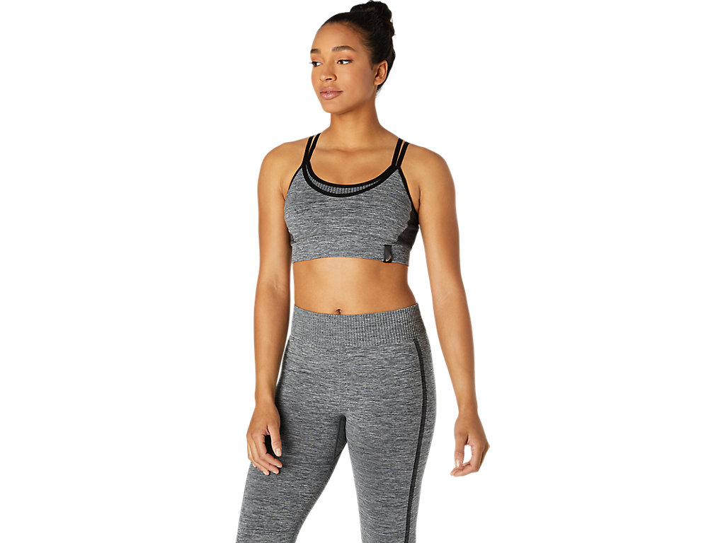 Women's Asics Reversible Seamless Sports Bra Black | 3627-QHGID