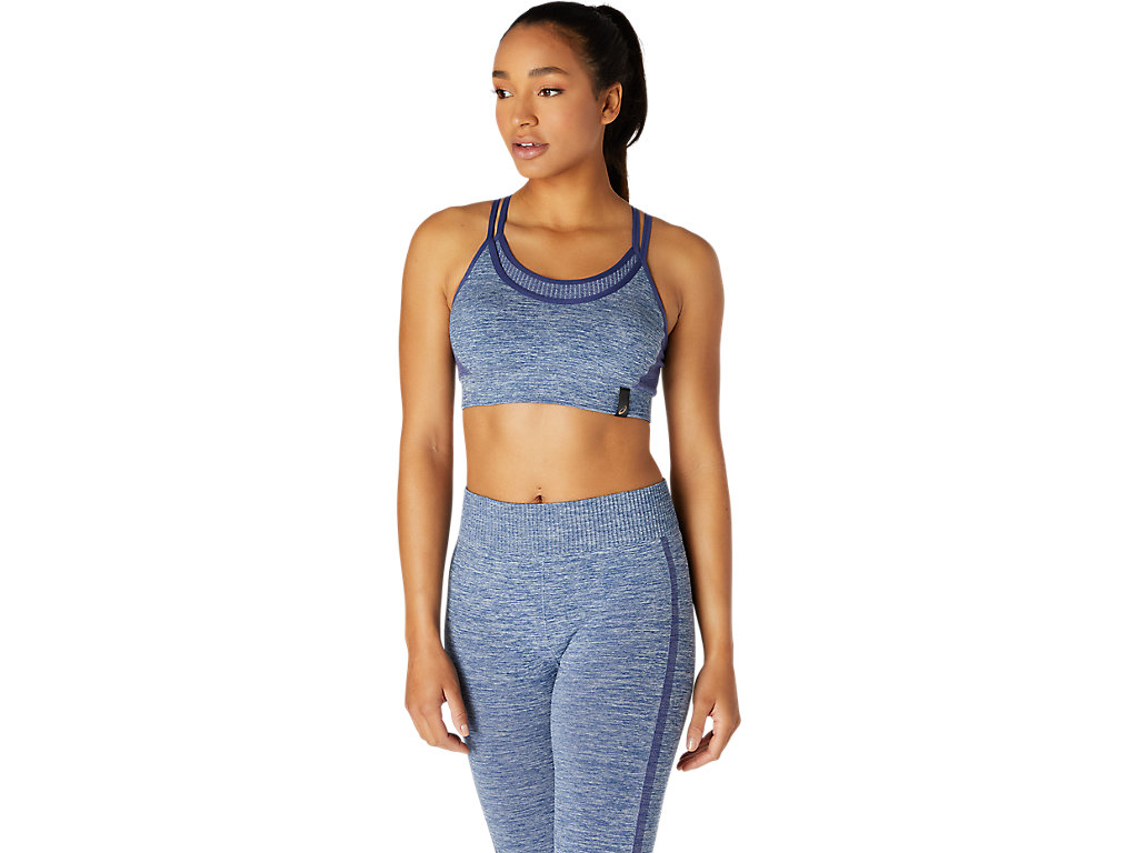 Women's Asics Reversible Seamless Sports Bra Blue | 4128-REHPI