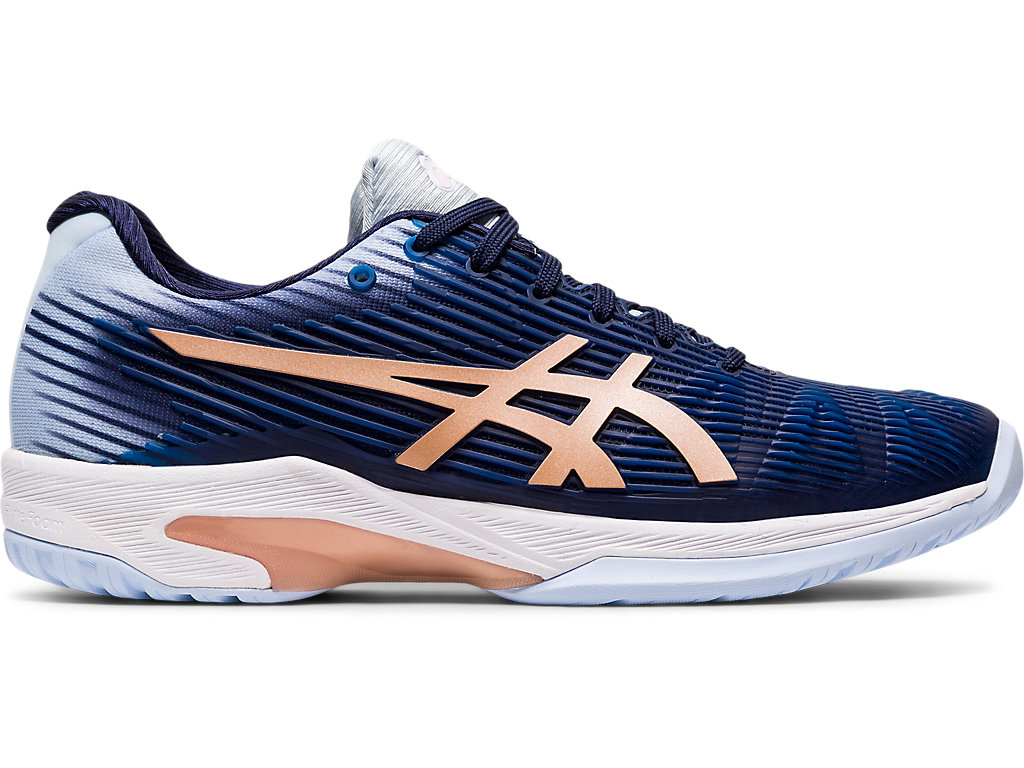 Women's Asics Solution Speed Ff Tennis Shoes Navy / Gold | 1736-KNLCX