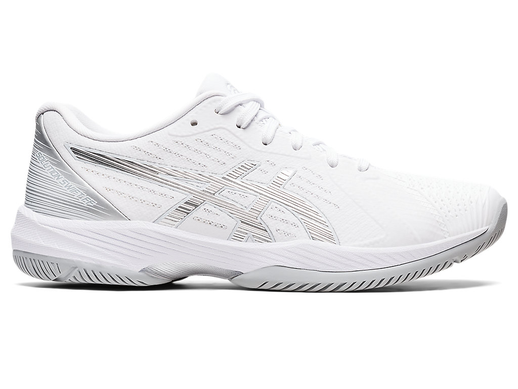 Women's Asics Solution Swift Ff Tennis Shoes White / Silver | 2408-HGQLE