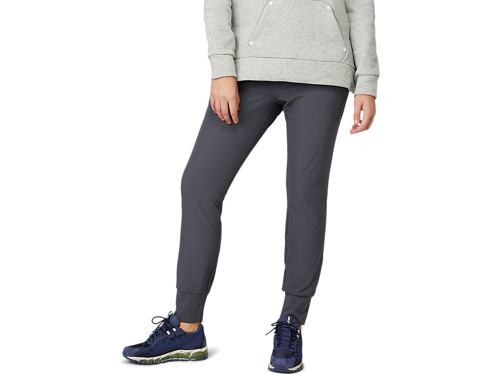 Women's Asics Stretch Tapered Pants Grey | 9245-KUMBR